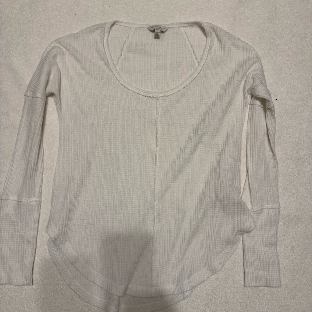 Lucky Brand Cream Long Sleeve Top